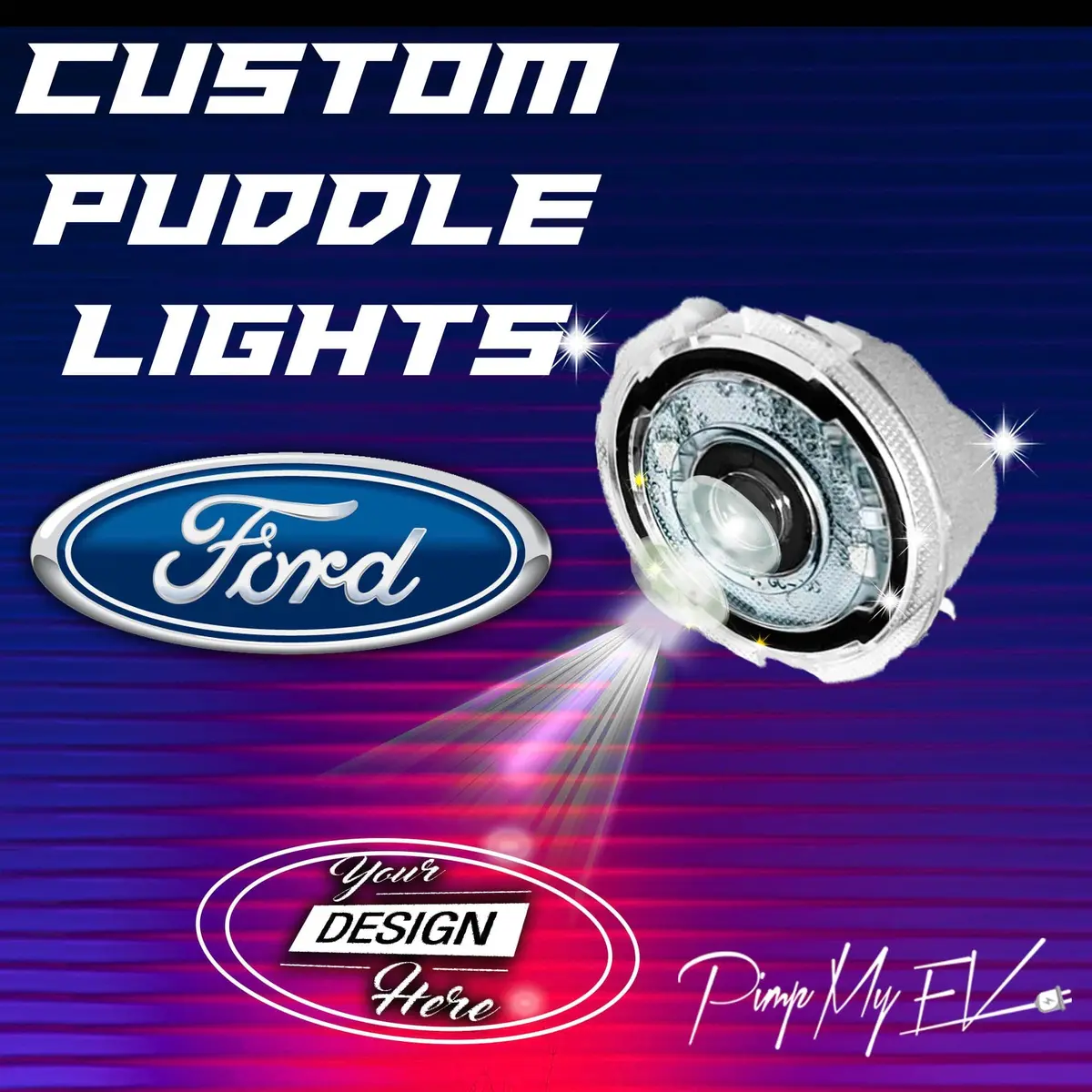 Custom Led Side Mirror Projector Puddle Approach Lights For Ford 1