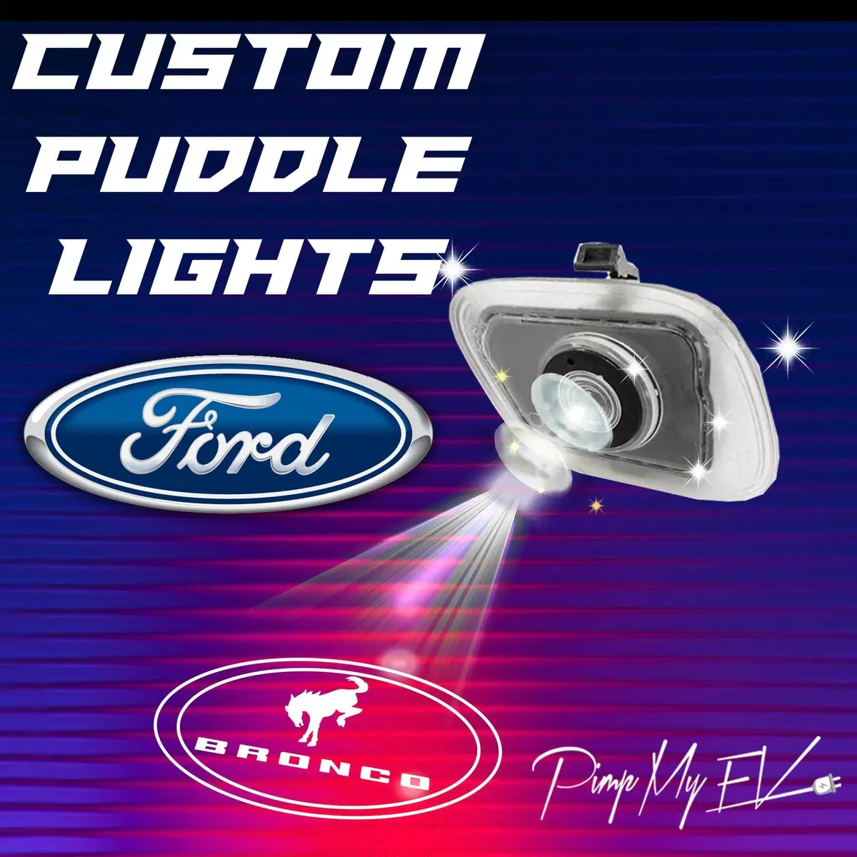 Custom Led Side Mirror Projector Puddle Approach Lights For Ford Bronco 2021-2026 1