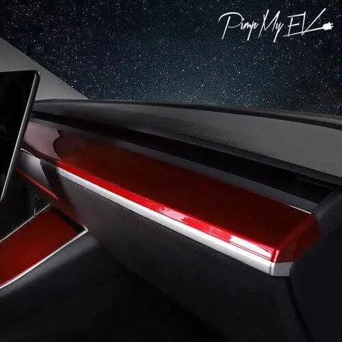 Red Abs Dashboard Overlay Cover For Tesla Model Y 2020-2022 1