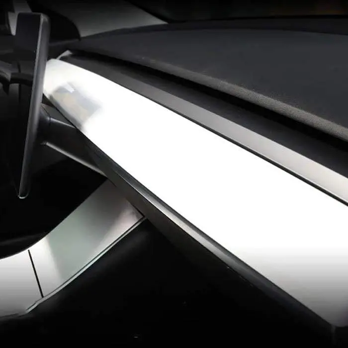 White Abs Dashboard Trim Cap For Tesla Model Y 2020-2026 1