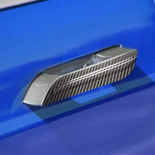 4Pcs Real Molded Matte Carbon Fiber Door Handle Front Trims For Tesla Model S 2012-2020 1