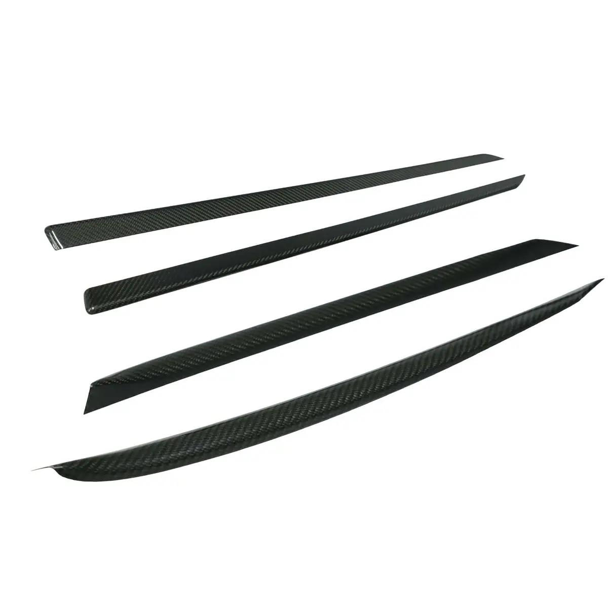 Real Molded Carbon Fiber Door Panel Overlay Covers 4Pcs For Tesla Model X 2022-2026 1