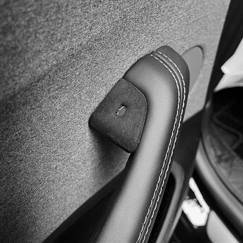 Alcantara Window & Door Switch Protective Hard Overlay Covers For Tesla Model 3 2023-2026 Highland 1