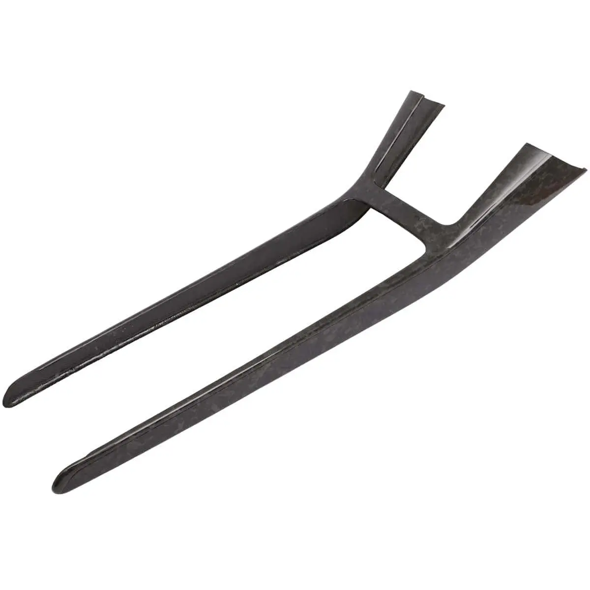 Real Molded Gloss Forged Carbon Fiber Center Console Full Coverage Overlay For Tesla Model Y 2022-2026 1