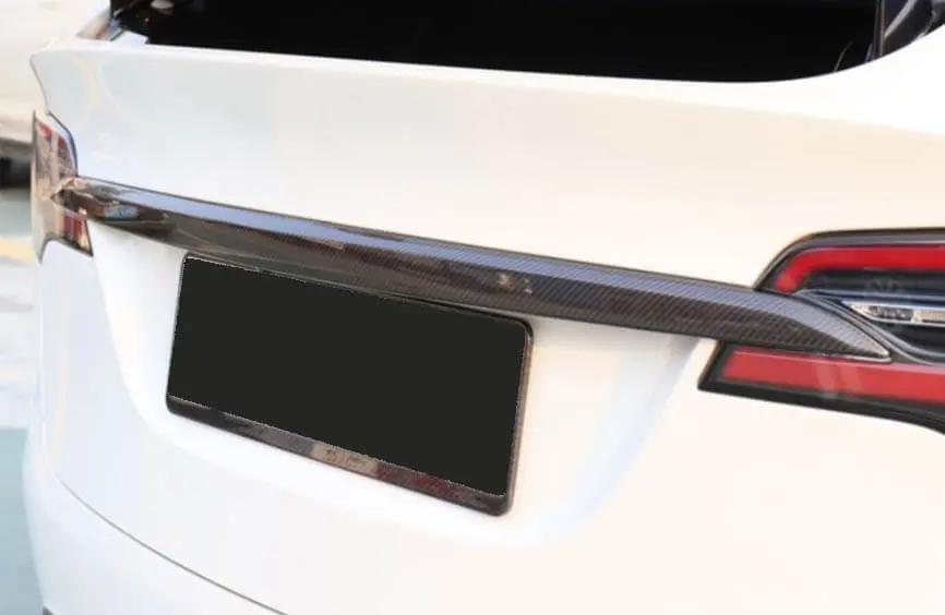 Real Molded Matte Carbon Fiber Trunk Tailgate Applique For Tesla Model X 2015-2021 2