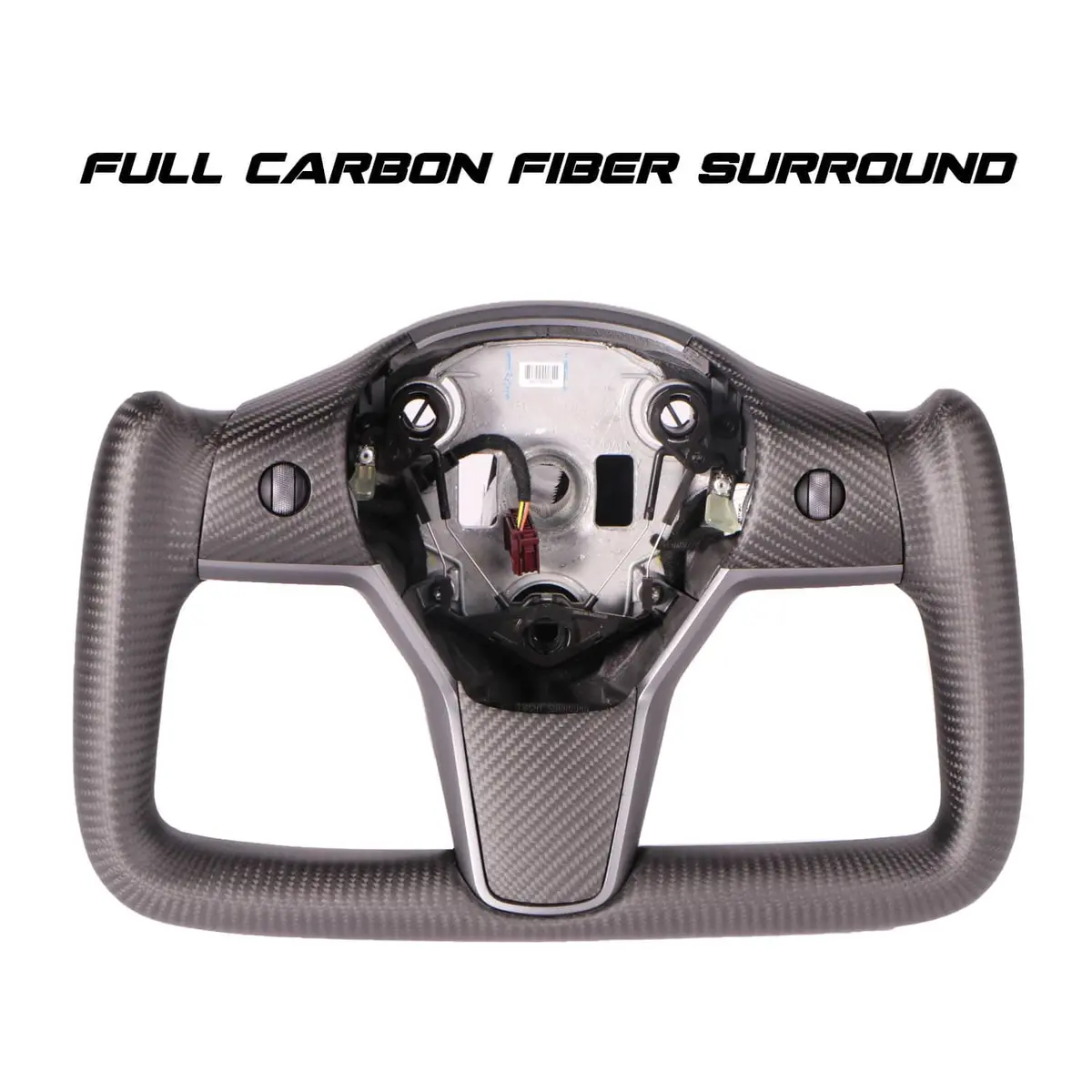 Full Surround Carbon Fiber Yoke Steering Wheel Add On Upgrade 1