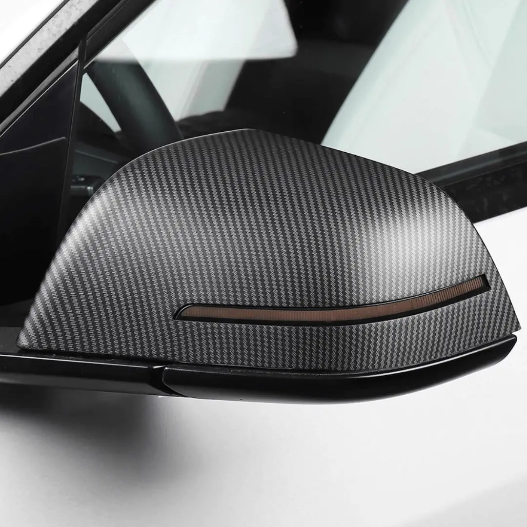 Replacement Side Mirror Covers With Sequential Blinkers Turn Signals For Tesla Model 3 2017-2023 1