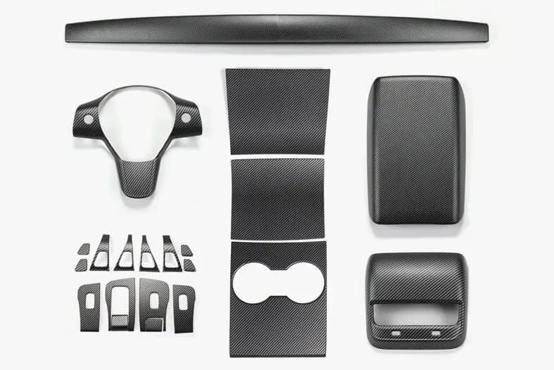 Carbon Fiber Effect Full Interior Upgrade Kit For Tesla Model Y 2020-2020 1