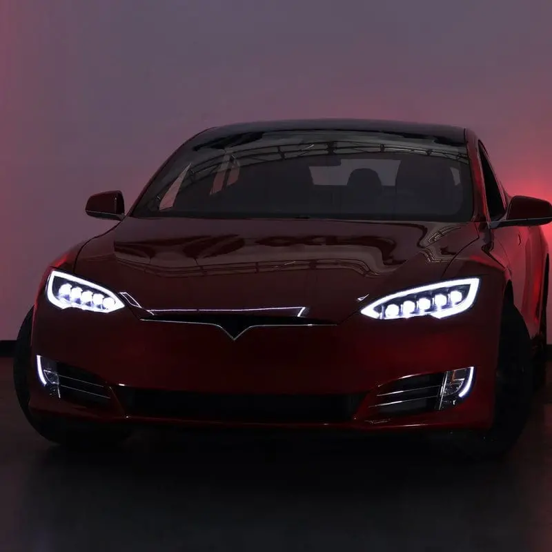Alpharex Nova-Series Black Led Projector Headlights For Tesla Model S 2012-2021 1