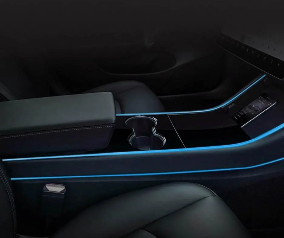 Center Console Ambient Lighting Kit For Tesla Model 3 And Y Gen 1 2017-2020 1