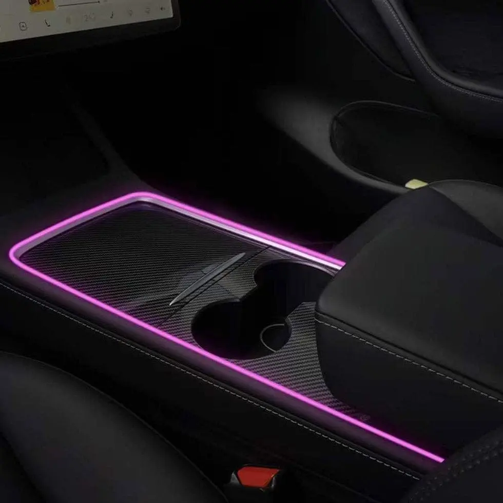Center Console Ambient Lighting Kit For Tesla Model Y 2021-2026 1