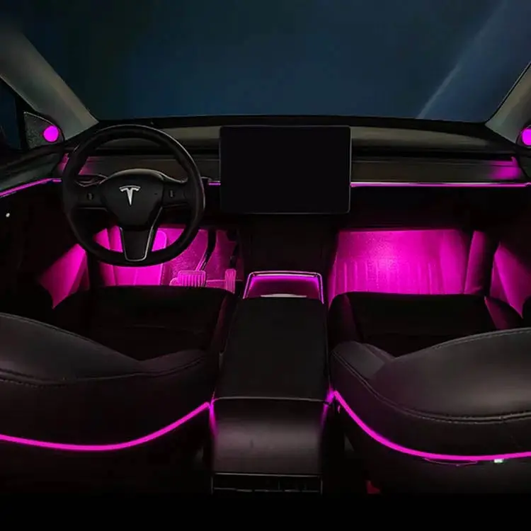 Full Coverage Interior Ambient Car Lighting Kit For Tesla Model Y 2021-2026 Pre Juniper 1