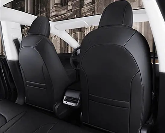 Premium Vegan Leather Seat Covers For Tesla Model Y 2020-2026 18
