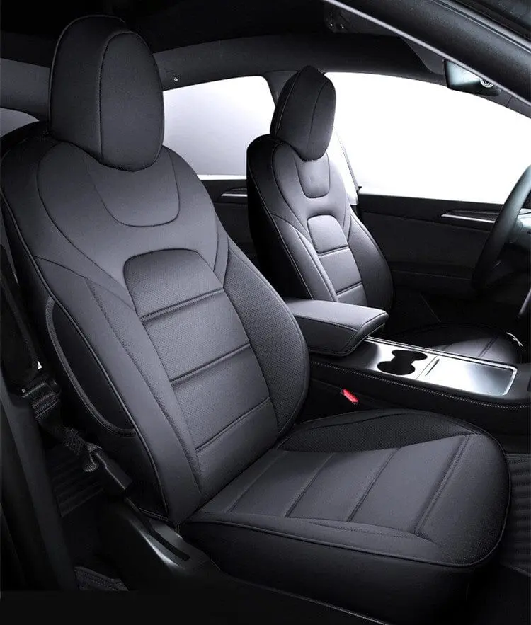 Premium Vegan Leather Seat Covers For Tesla Model Y 2020-2026 3