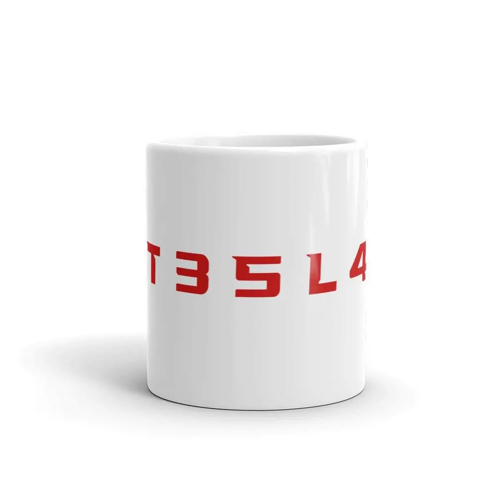 Tesla T35l4 White Glossy Mug For Tesla Enthusiasts 1