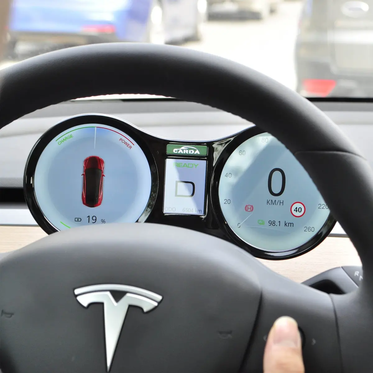 Rounded Instrument Cluster Dashboard For Tesla Model 3 2017-2023 1