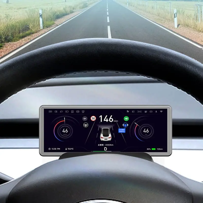 Retrofit 6.86 Inch Steering Instrument Cluster With Front Camera For Tesla Model Y 2020-2026 1