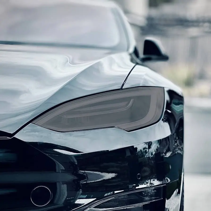 Pre-Cut Head Lights, Tail Lights Black Tint Wrap For Tesla Model S 2016-2021 1