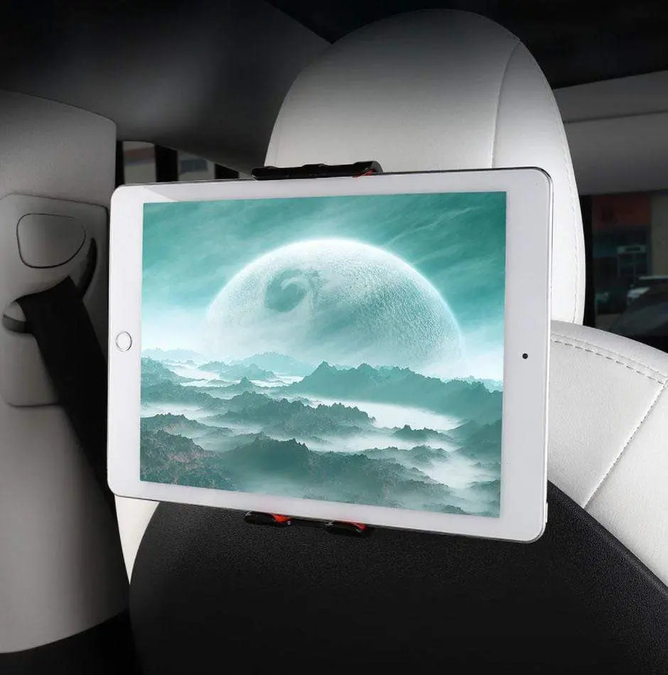 Headrest Rear Phone & Tablet Mount For Tesla Model Y 2020-2026 1