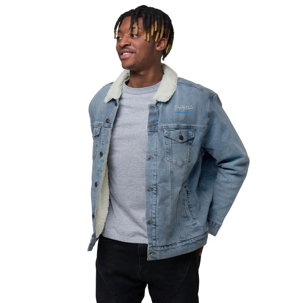 Pimp My Ev Unisex Denim Sherpa Jacket 1