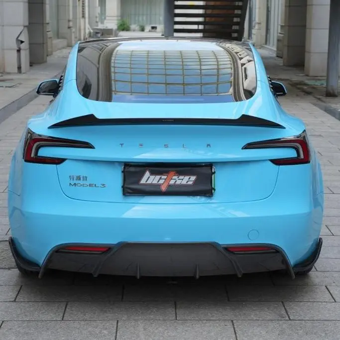 Bctxe Tuning Carbon Fiber Rear Spoiler V2 For Tesla Model 3 Highland 2024 - 2026 1