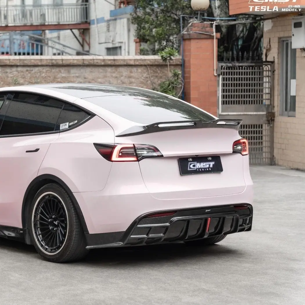Cmst Genuine Carbon Fiber Diffuser V5 For Tesla Model Y 2020-2026 1