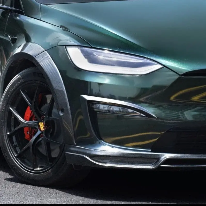 Cmst Genuine Carbon Fiber Front Upper Valences For Tesla Model X 2022-2026 1