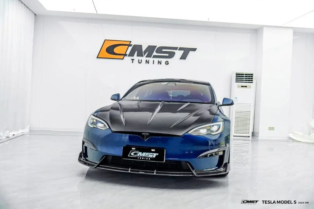 Cmst Genuine Carbon Fiber & Frp Hood V2 For Tesla Model S 3Rd Gen Late 2021+ 9