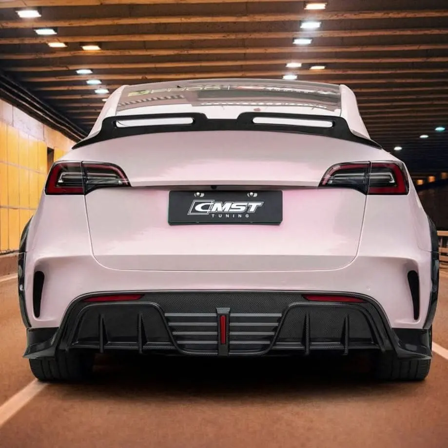 Cmst Genuine Carbon Fiber & Frp Rear Bumper For Tesla Model Y Awd Performance/Rwd Long Range 2020-2025 Pre Juniper 1