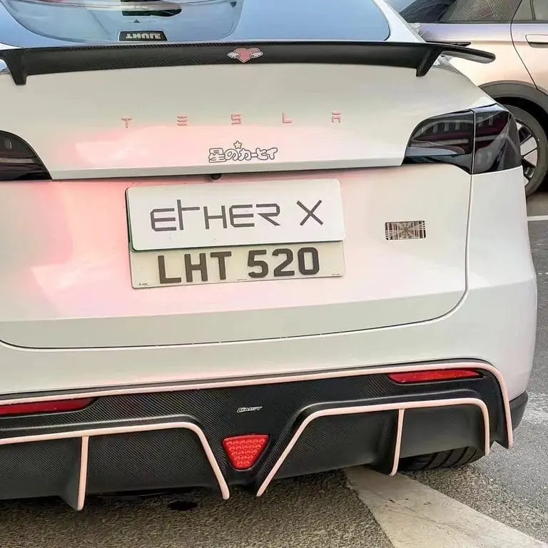 Cmst Genuine Carbon Fiber & Frp Rear Spoiler V2 For Tesla Model Y Awd Performance 2020-2025 Pre Juniper 1