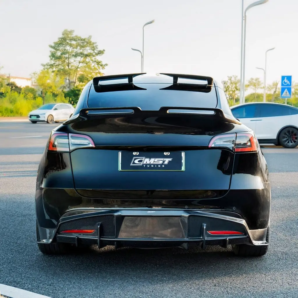 Cmst Genuine Carbon Fiber & Frp Roof Spoiler For Tesla Model Y Awd Performance/Rwd Long Range 2020-2025 Pre Juniper 1
