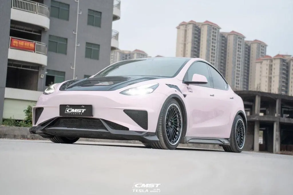 Cmst Genuine Carbon Fiber & Frp Side Skirts V4 For Tesla Model Y Awd Performance/Rwd Long Range 2020-2025 Pre Juniper 2