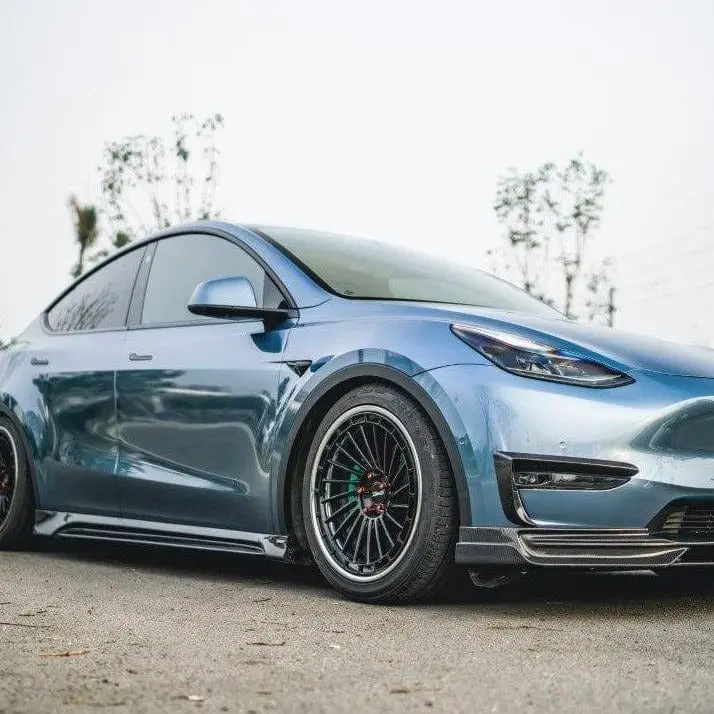 Cmst Genuine Carbon Fiber & Frp Upper Valences V2 For Tesla Model Y Awd Performance 2020-2025 Pre Juniper 1