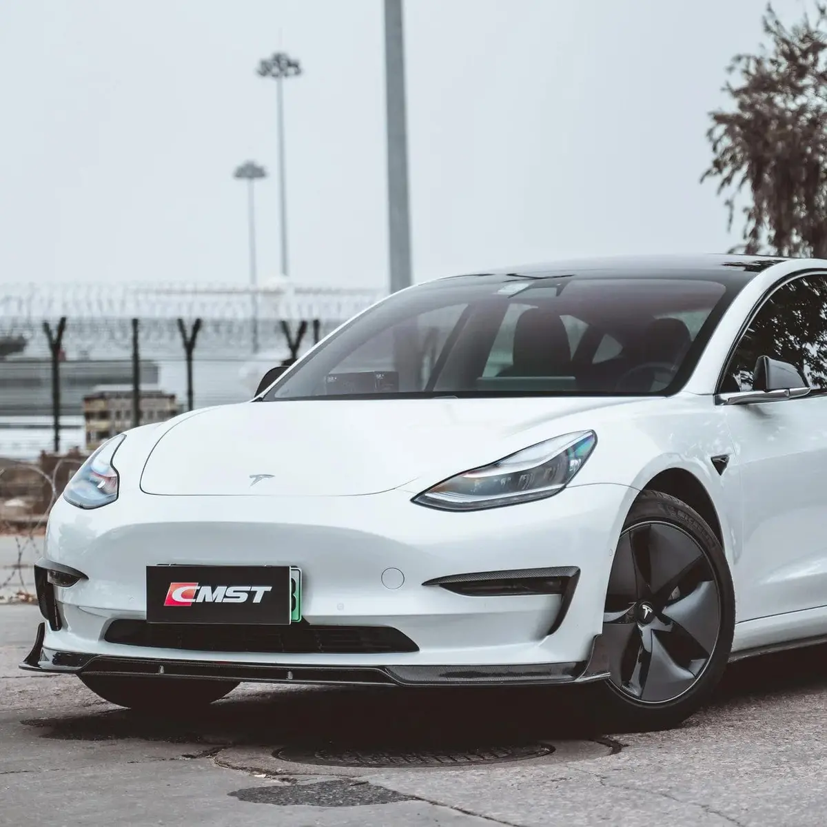 Cmst Genuine Carbon Fiber Full Body Kit Style C For Tesla Model 3 2017-2023 1