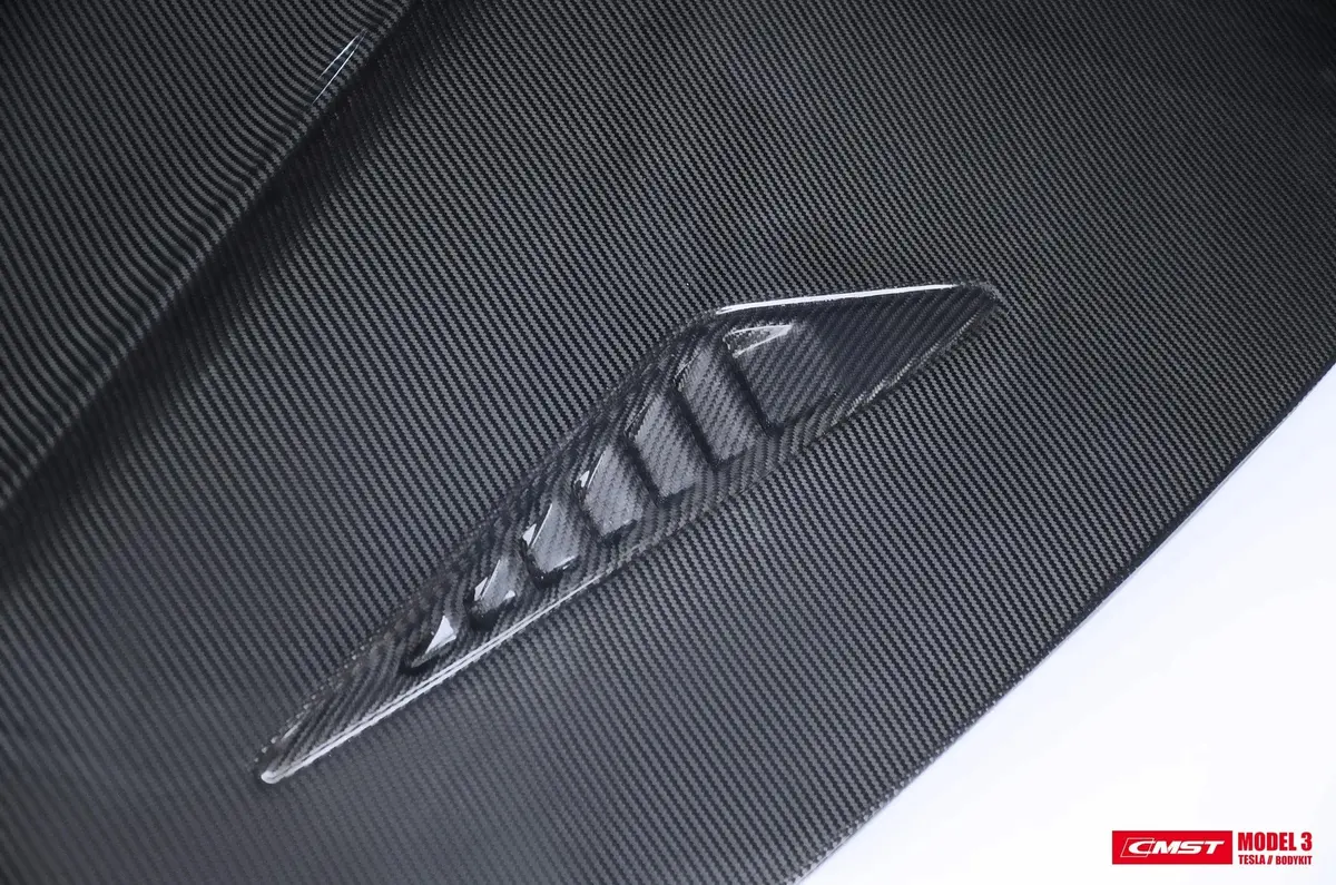 Cmst Genuine Carbon Fiber Hood Bonnet V2 For Tesla Model 3 2017-2023 1
