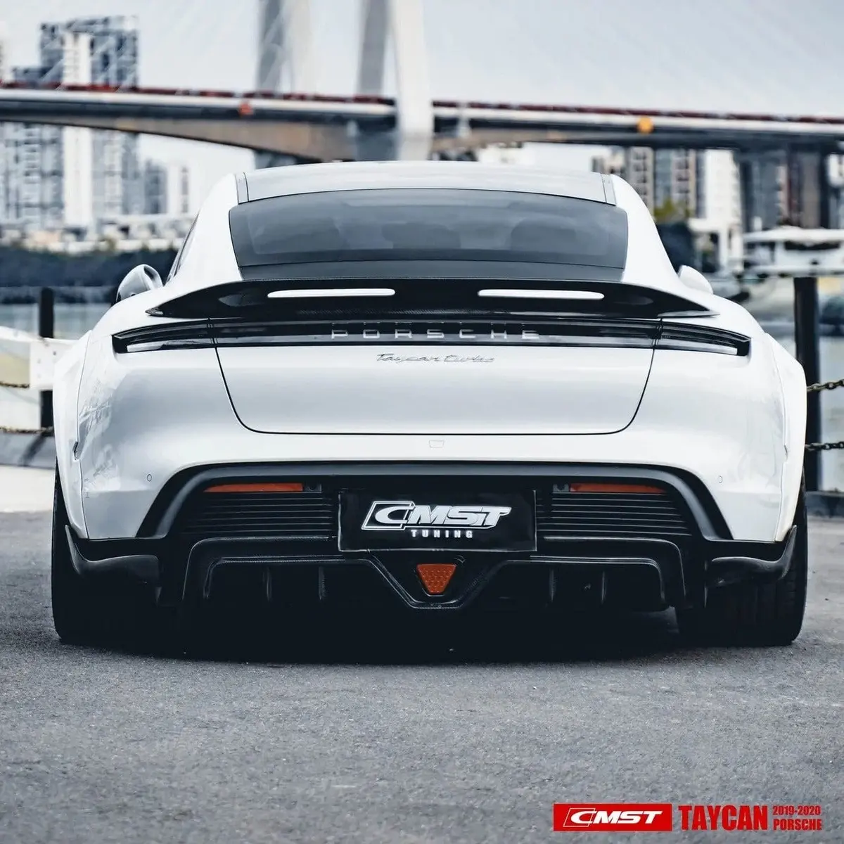 Cmst Genuine Carbon Fiber Rear Diffuser For Porsche Taycan Turbo & Turbo S 2021-2026 1