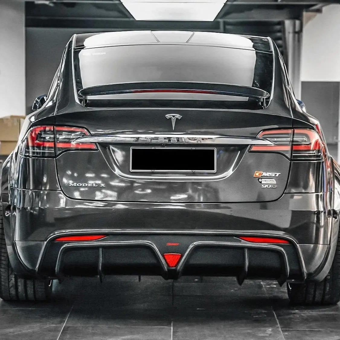 Cmst Genuine Carbon Fiber Rear Diffuser For Tesla Model X 2017-2026 1