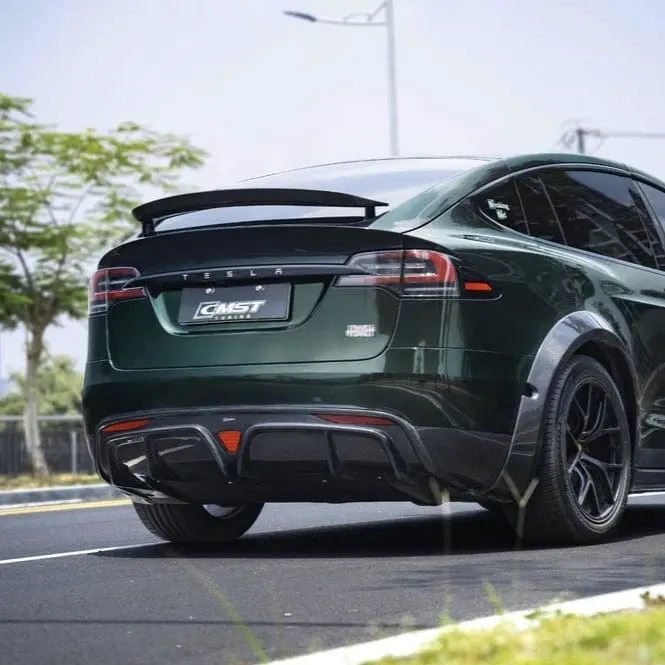 Cmst Genuine Carbon Fiber Rear Diffuser For Tesla Model X 2022-2026 1
