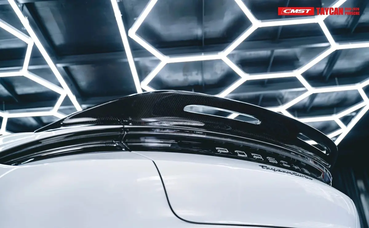 Cmst Genuine Carbon Fiber Rear Spoiler For Porsche Taycan Turbo & Turbo S 2021-2026 1