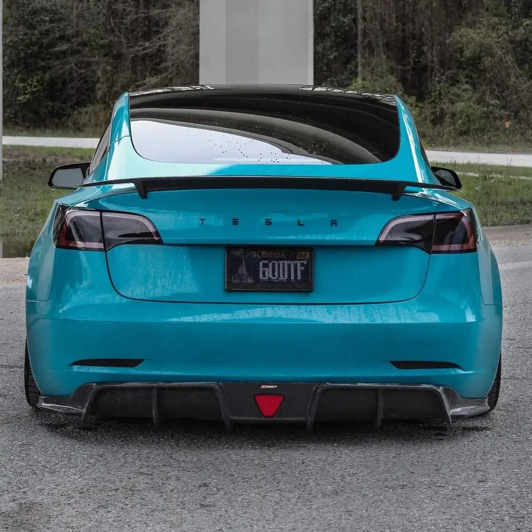 Cmst Genuine Carbon Fiber Rear Spoiler V3 For Tesla Model 3 2017-2023 1