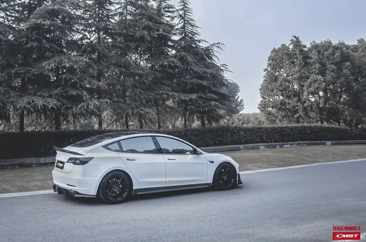 Cmst Genuine Carbon Fiber Rear Spoiler V4 For Tesla Model 3 2017-2023 4