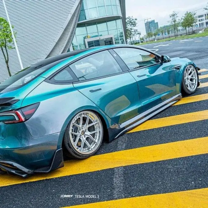 Cmst Genuine Carbon Fiber Side Skirts V2 For Tesla Model 3 Highland 2024 - 2026 1