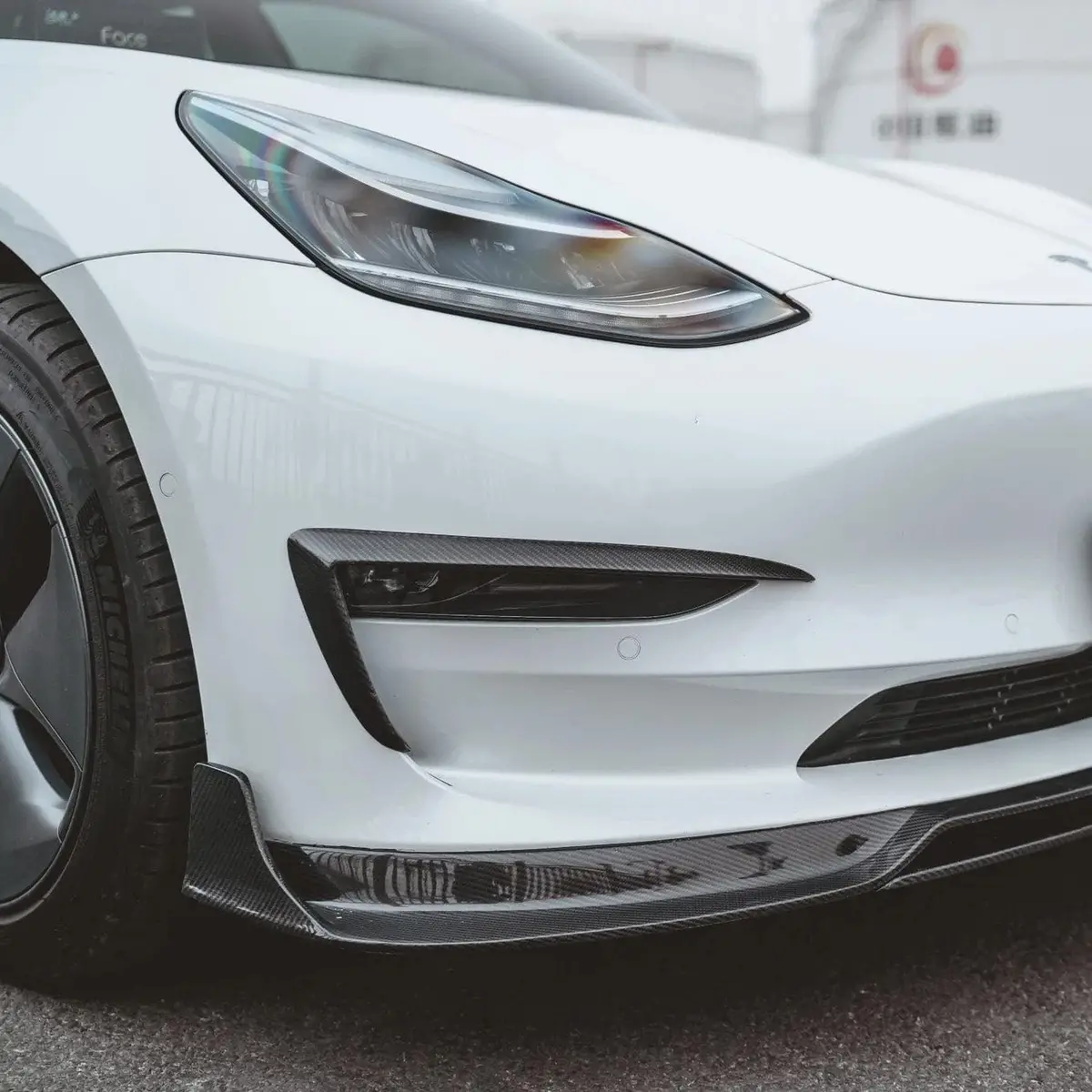 Cmst Genuine Carbon Fiber Upper Valences For Tesla Model 3 2017-2023 1