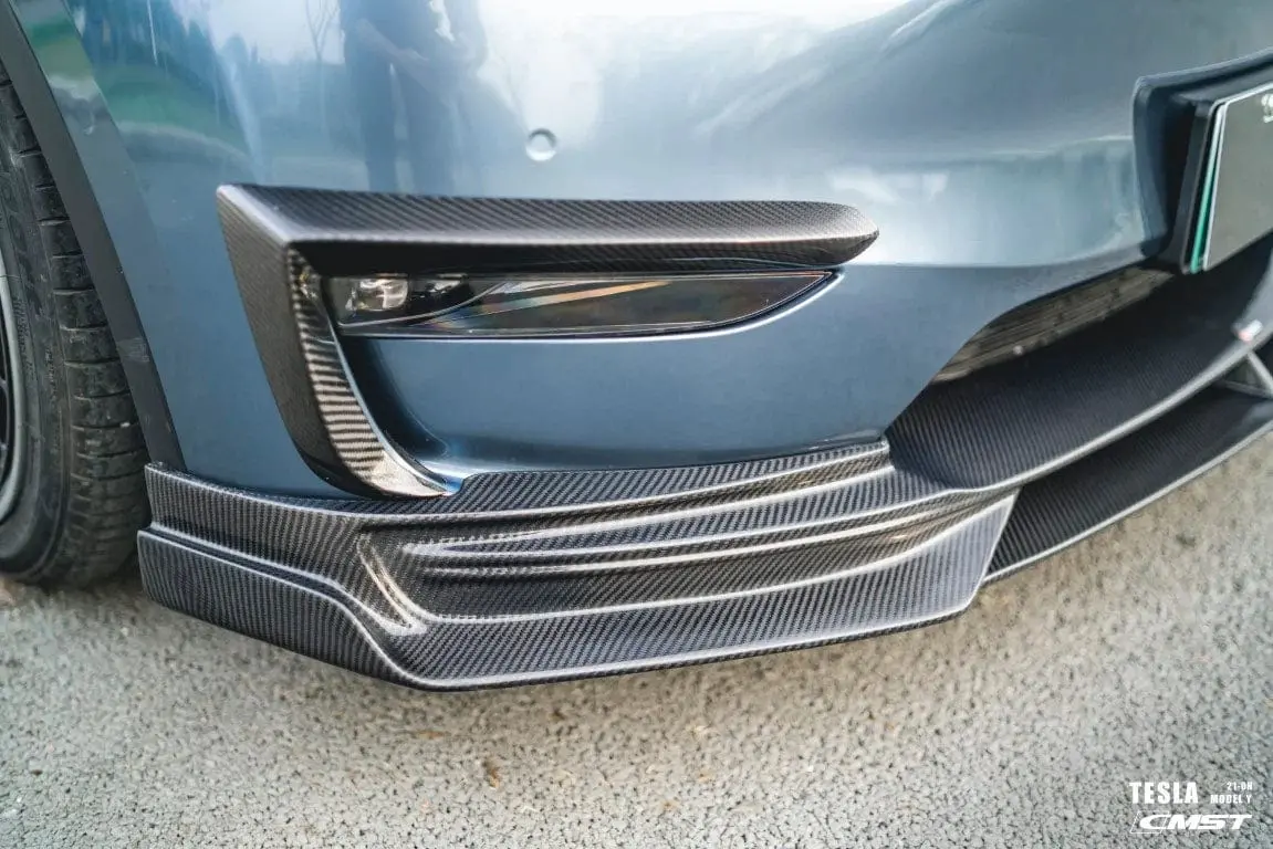 Cmst Genuine Carbon Fiber Upper Valences V2 For Tesla Model Y 2020-2026 2
