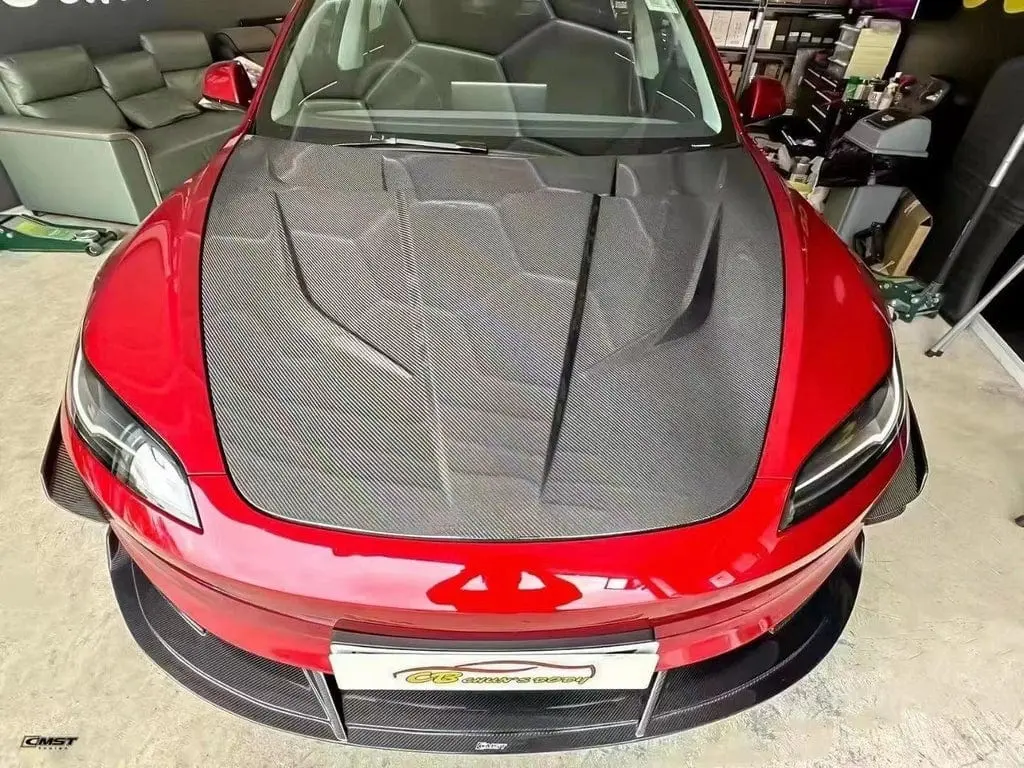 Cmst Genuine Frp & Carbon Fiber Hood V1 For Tesla Model 3 Highland 2024 - 2026 6