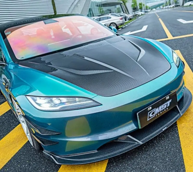 Cmst Genuine Frp & Carbon Fiber Hood V1 For Tesla Model 3 Highland 2024 - 2026 4