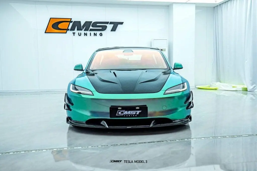 Cmst Genuine Frp & Carbon Fiber Hood V1 For Tesla Model 3 Highland 2024 - 2026 3