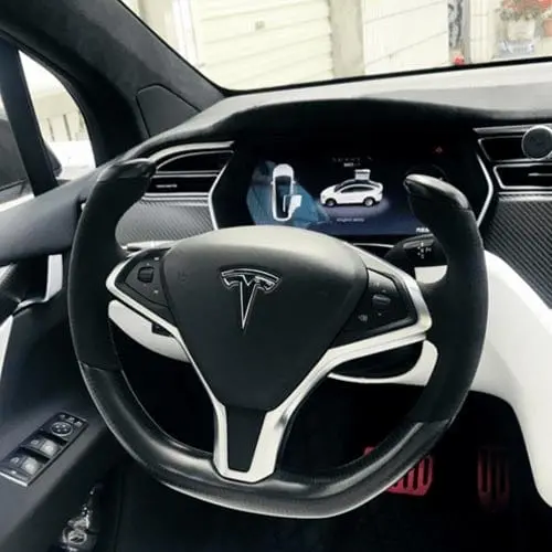 Custom Dry Carbon Fiber Steering Wheel Replacement For Tesla Model S / X 2012-2021 1
