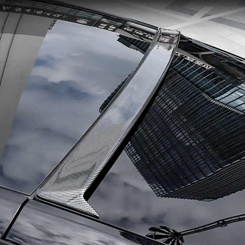 Real Molded Gloss Carbon Fiber Roof Spoiler Tesla Model Y 2020-2026 1