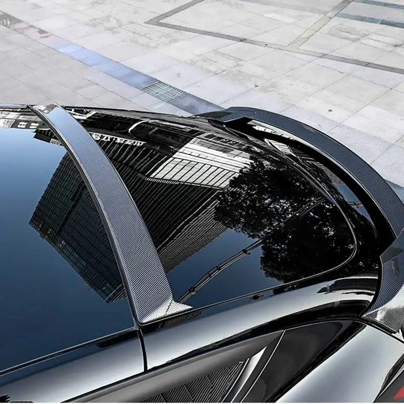 Real Molded Matte Carbon Fiber Roof Spoiler Tesla Model Y 2020-2026 1